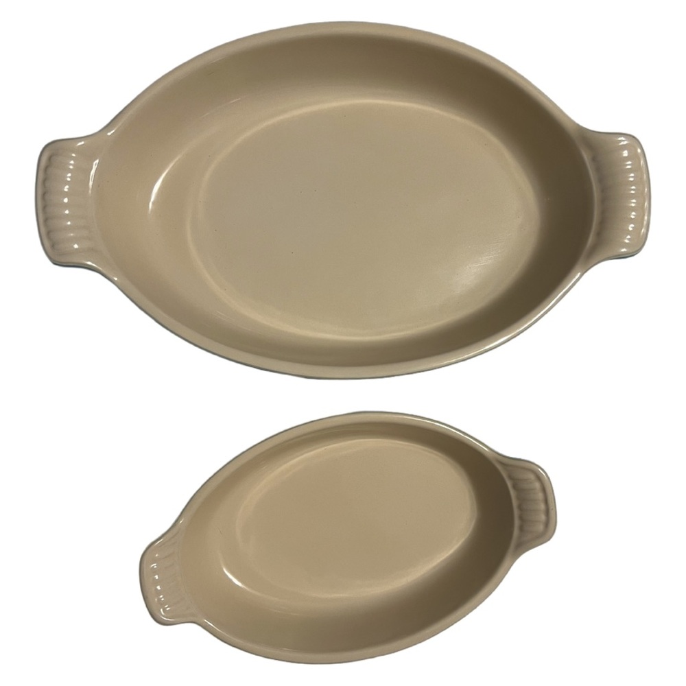 Le Creuset Oval Au Gratin Stoneware Dishes - Picture 3 of 9